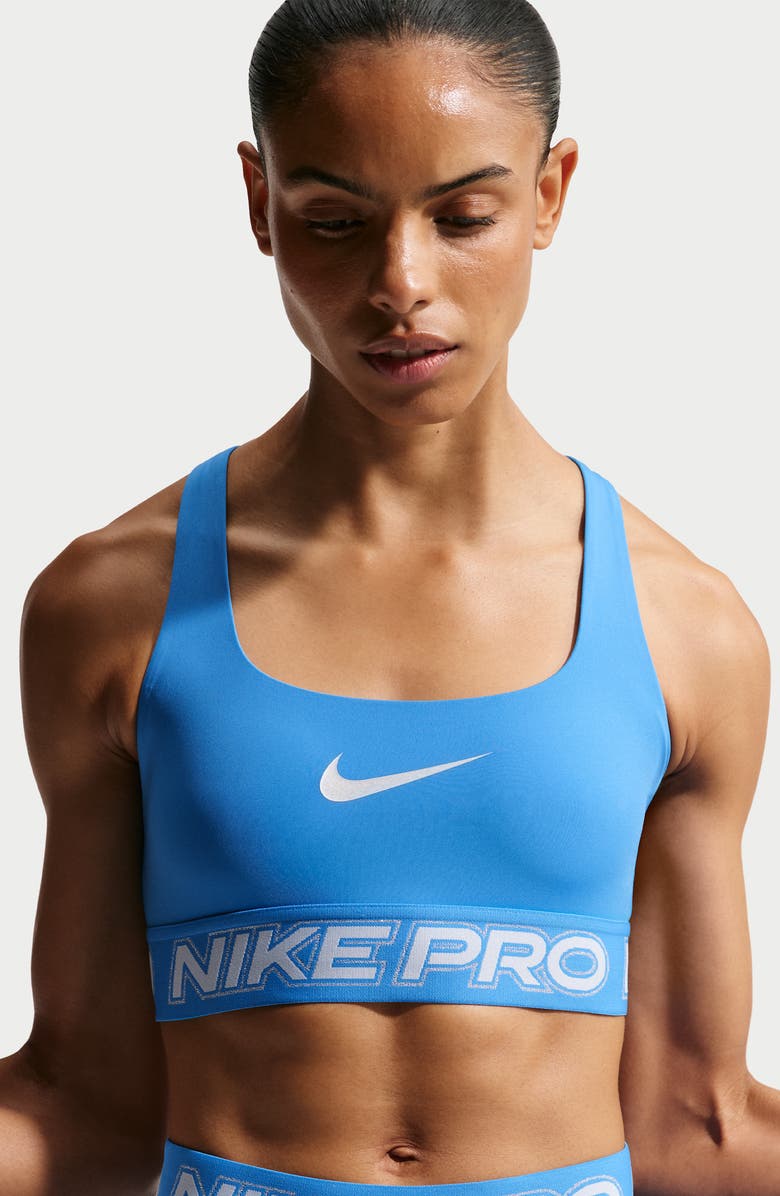Nike Pro Dri-FIT Sports Bra, Alternate, color, Light Photo Blue