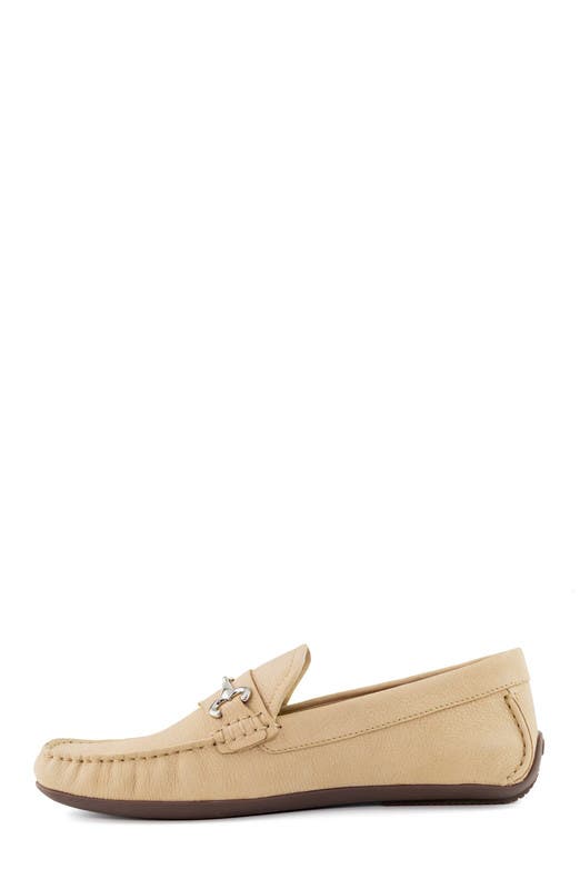 Marc Joseph New York Wall Street Leather Buckle Loafer, Alternate, color, Sand Italo Grainy