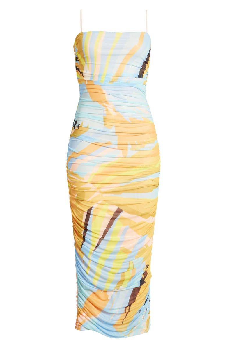 AFRM Hazel Abstract Print Mesh Dress, Alternate, color, 