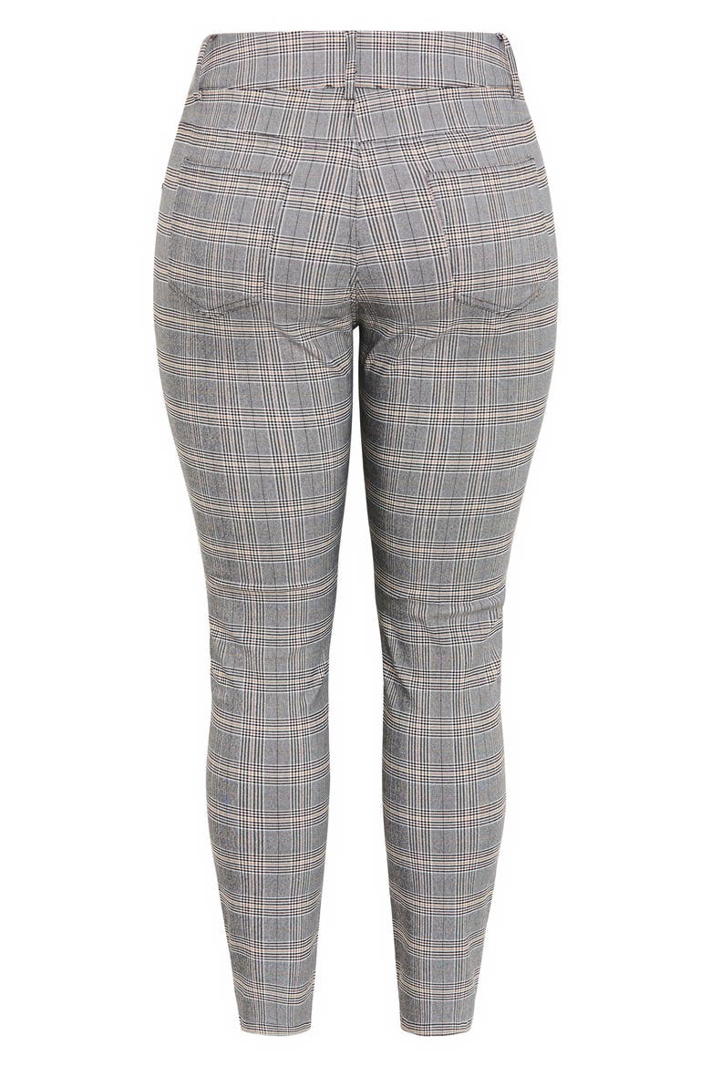Bengaline Check Skinny Leg Pants, Alternate, color, CHERRY CHECK