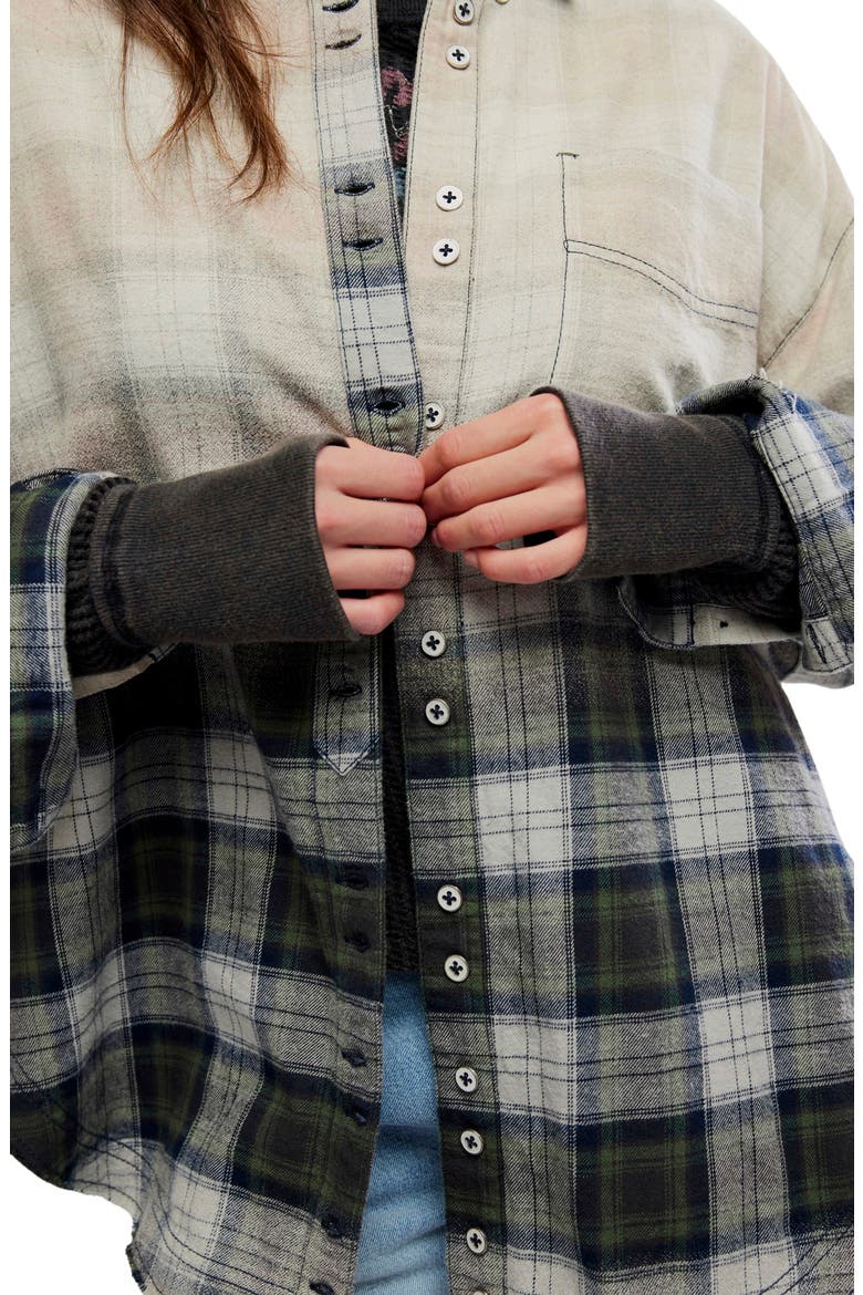 Lexi Plaid Shirt, Alternate, color, FOREST GREEN COMBO