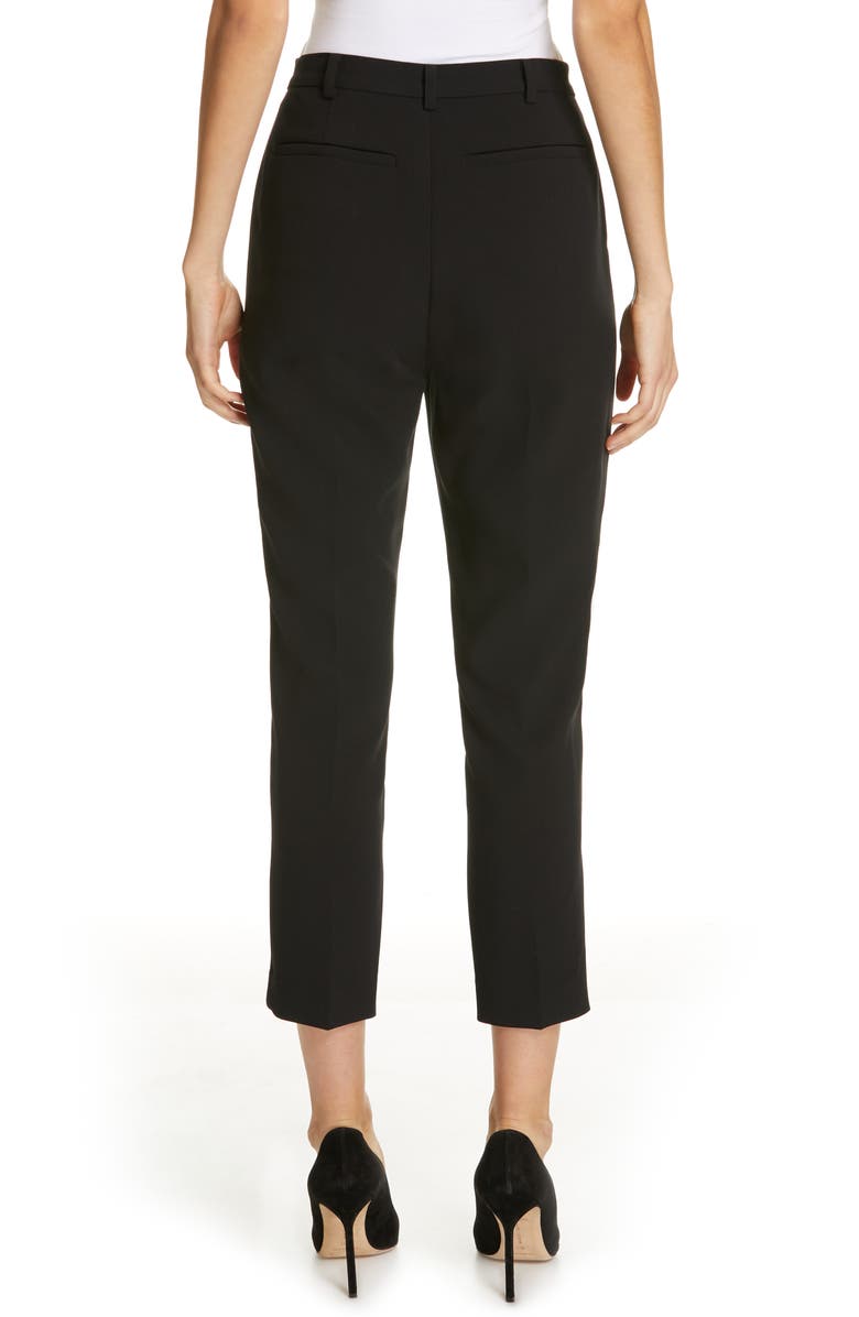 L'AGENCE Ludivine Crease Front Crop Trousers, Alternate, color, Black