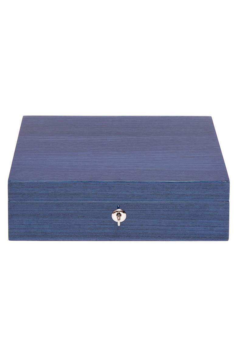 HERITAGE EIGHT WATCH BOX, Alternate, color, Navy