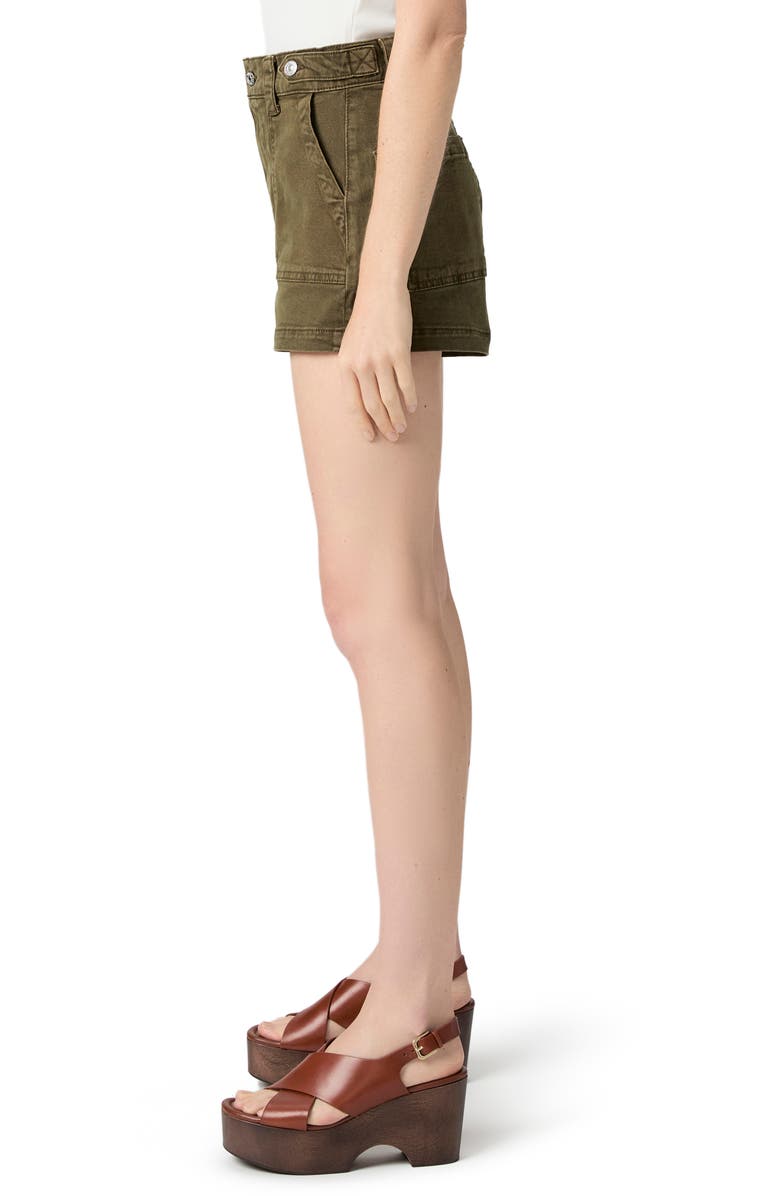 PAIGE Anessa Button Tab Denim Shorts, Alternate, color, Vintage Meadow Spring