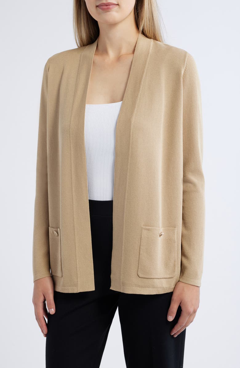 Anne Klein Malibu Open Front Cardigan, Main, color,