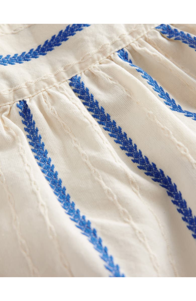 Mini Boden Kids' Embroidered Cotton Trapeze Tank Top, Alternate, color, Ivory