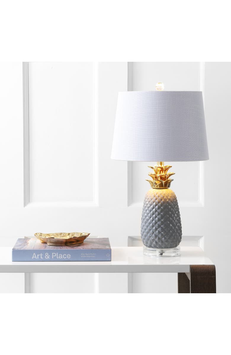 JONATHAN Y Pineapple Ceramic LED Table Lamp, Alternate, color,