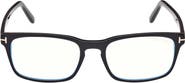 TOM FORD 54mm Rectangular Blue Light Blocking Glasses