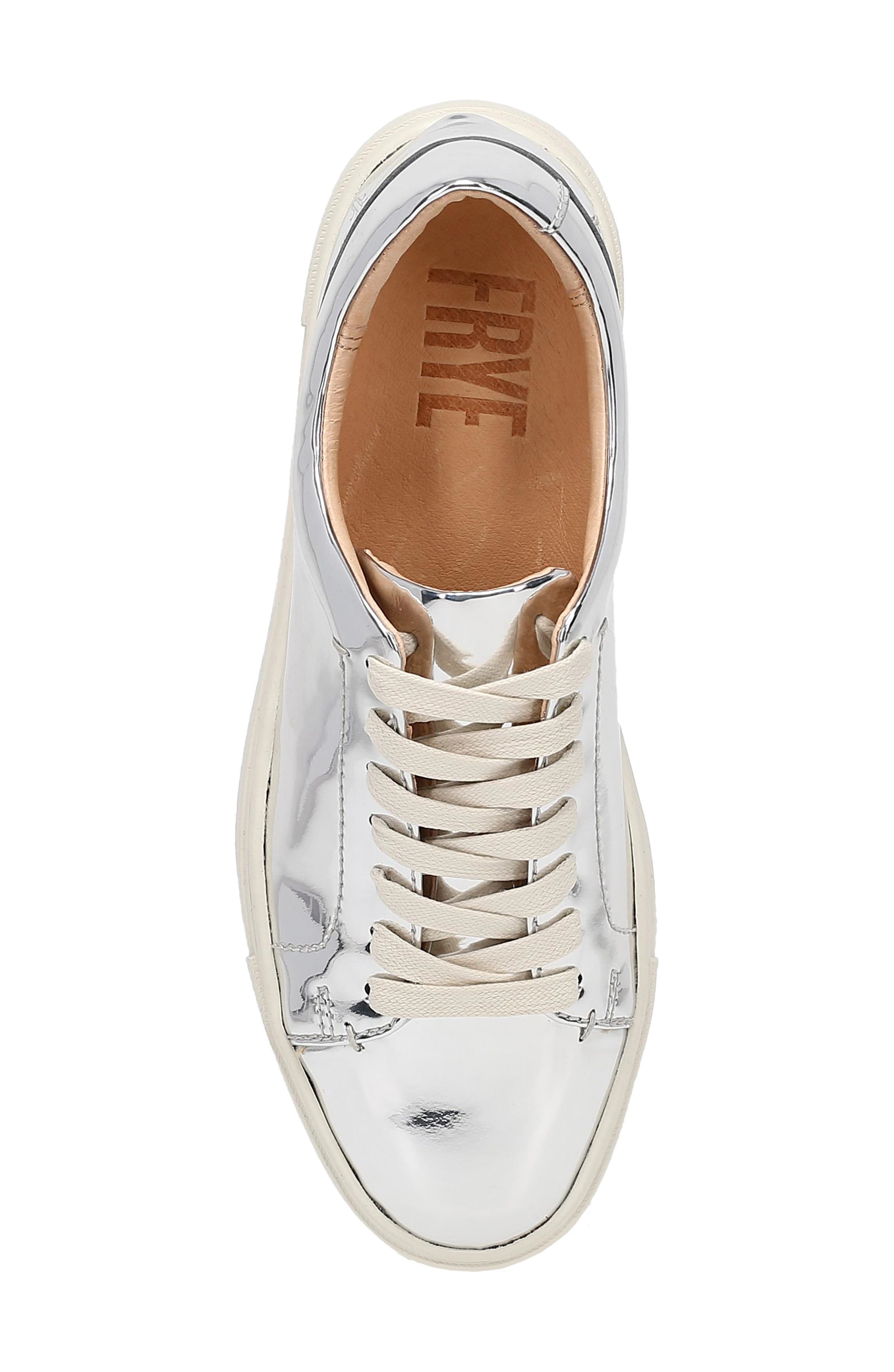 Frye Ivy Sneaker, Alternate, color, Silver