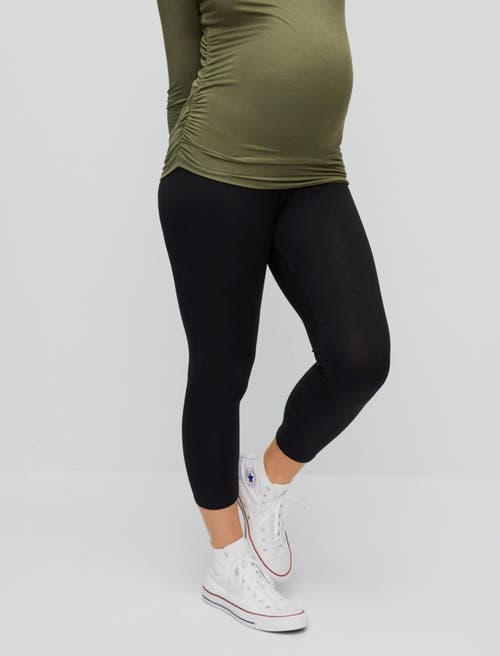 Motherhood Maternity Basic Secret Fit Belly Maternity Crop Leggings
