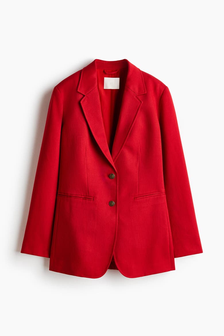 Single-breasted Blazer, Alternate, color, Red