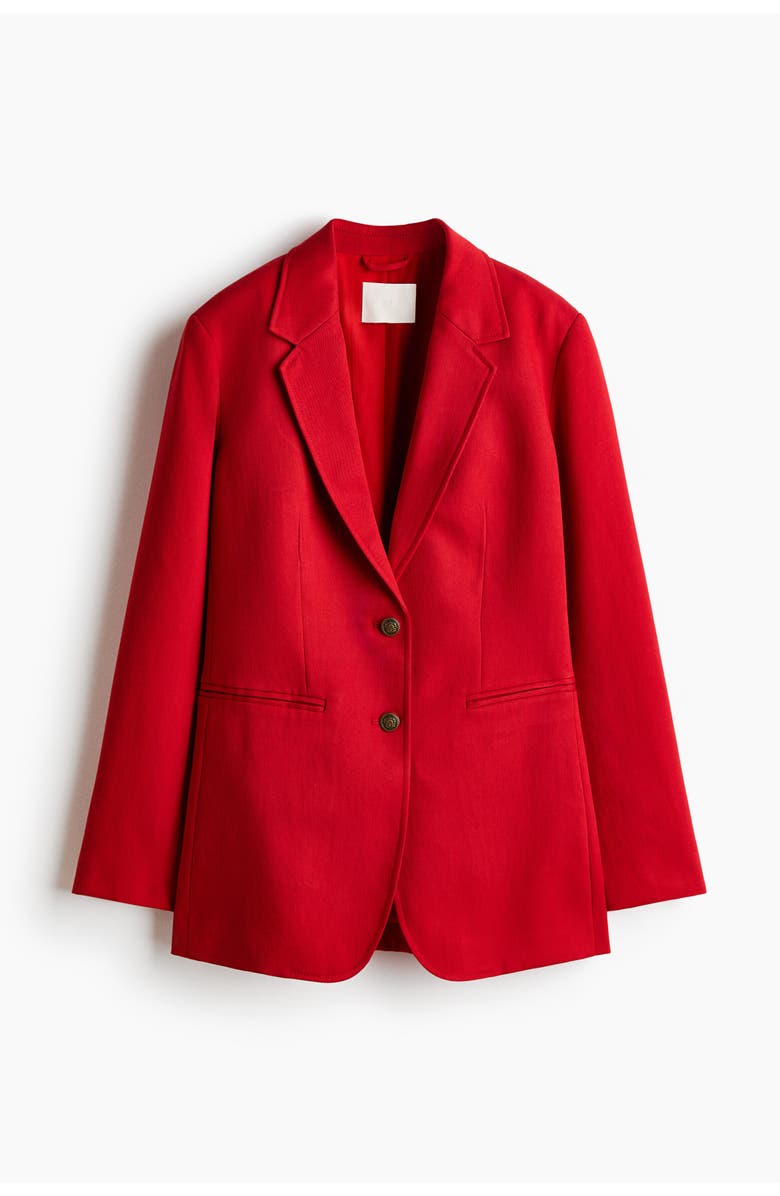 H&M Single-breasted Blazer, Alternate, color, Red