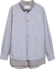Maison Margiela Double Layer Cotton Button-Up Shirt
