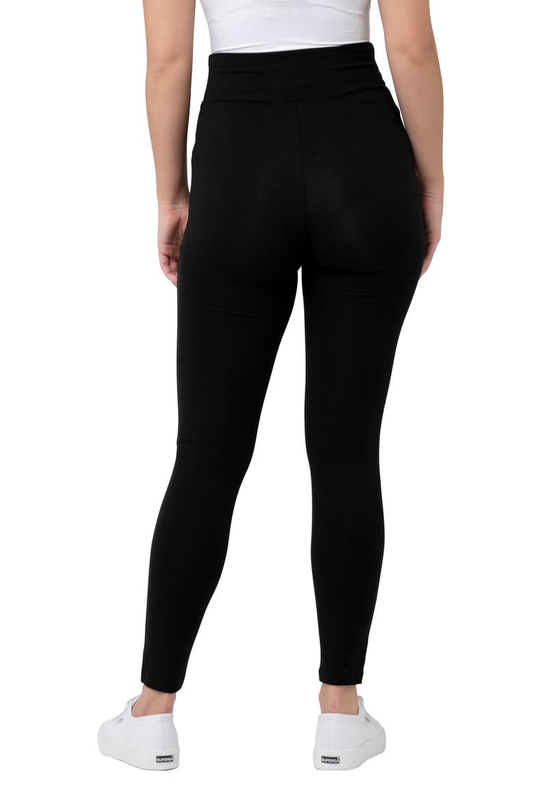 Essential Organic Cotton Maternity Leggings, Alternate, color, BLACK