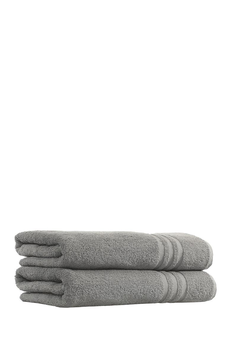Linum Home Textiles Denzi Bath Towels - Set of 2 - Dark Grey, Alternate, color, Dark Grey