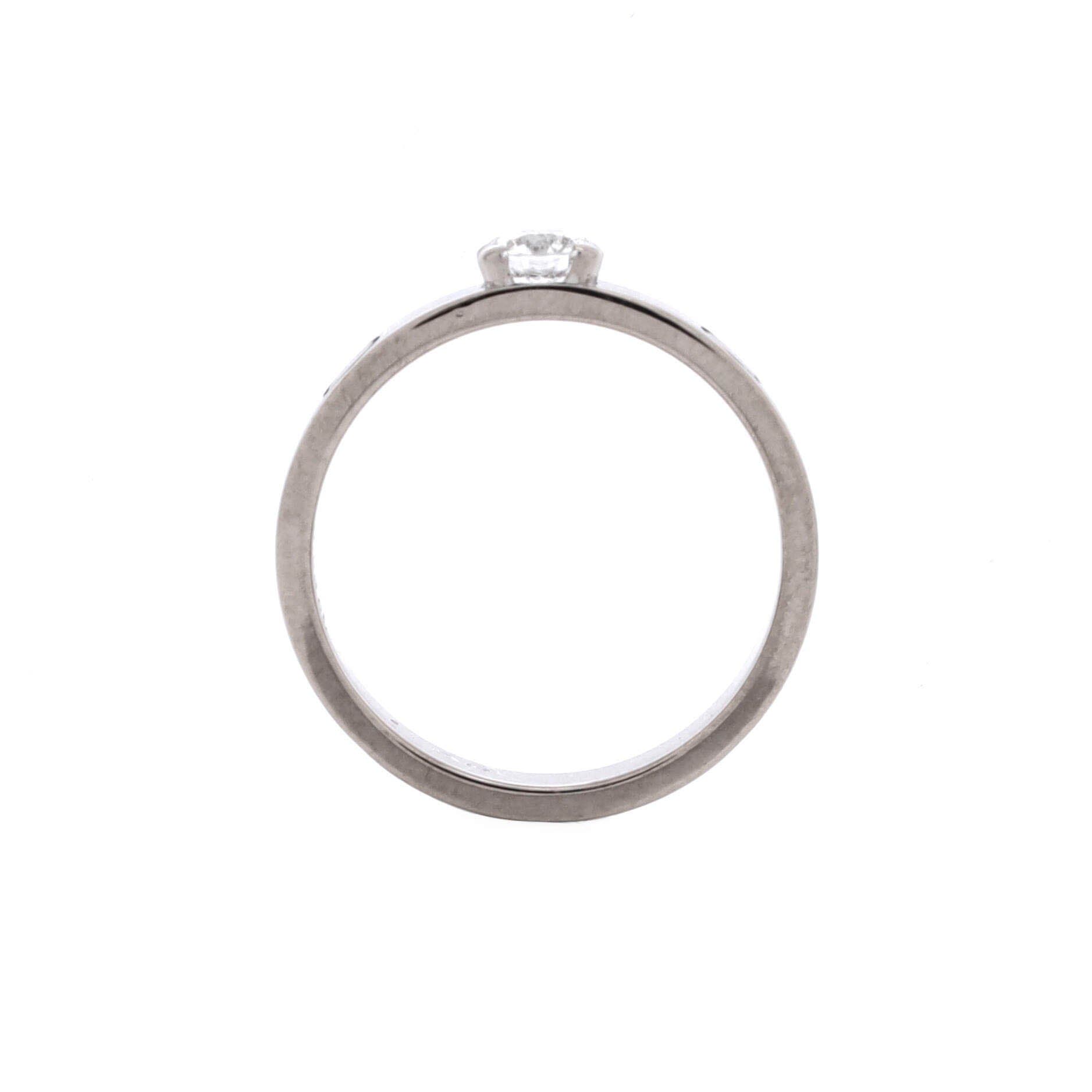 LOVE Solitaire Ring 18K White Gold with Diamond 0.23CT, Alternate, color, Metallic Gold