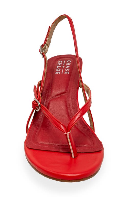 Chase & Chloe Chase And Chloe Nadine Slingback Sandal In Red