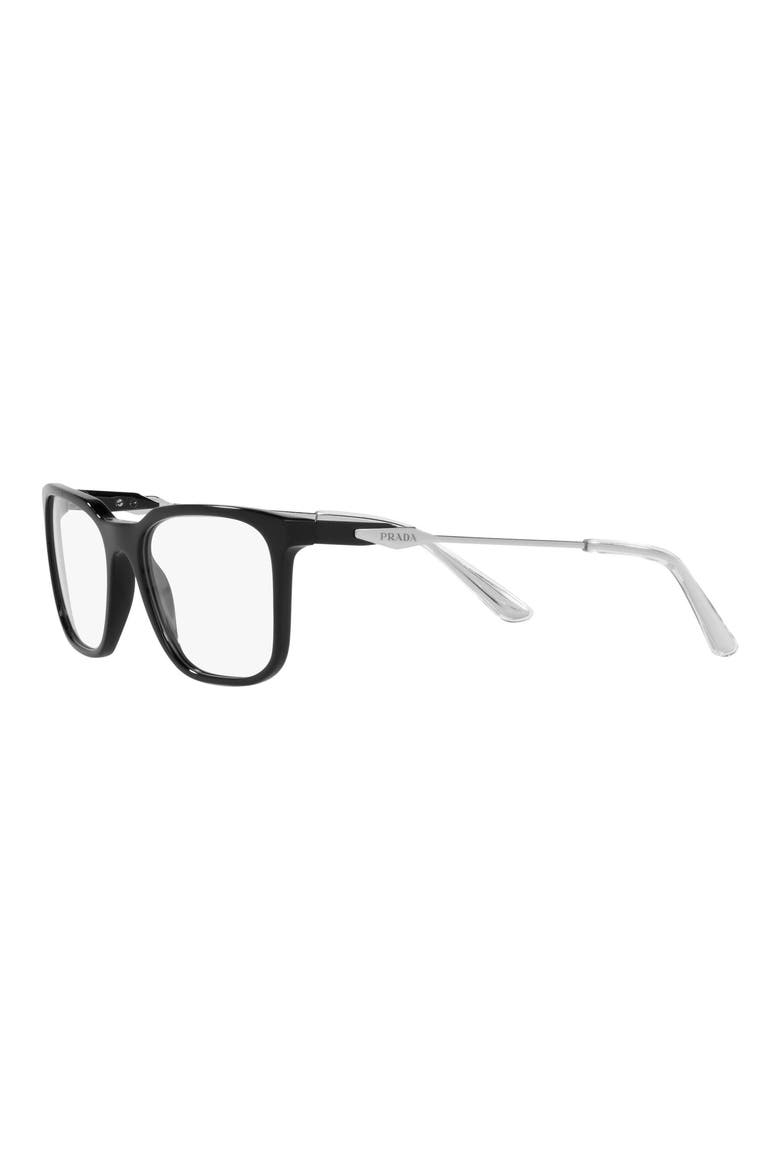 55mm Rectangular Optical Glasses, Alternate, color, BLACK