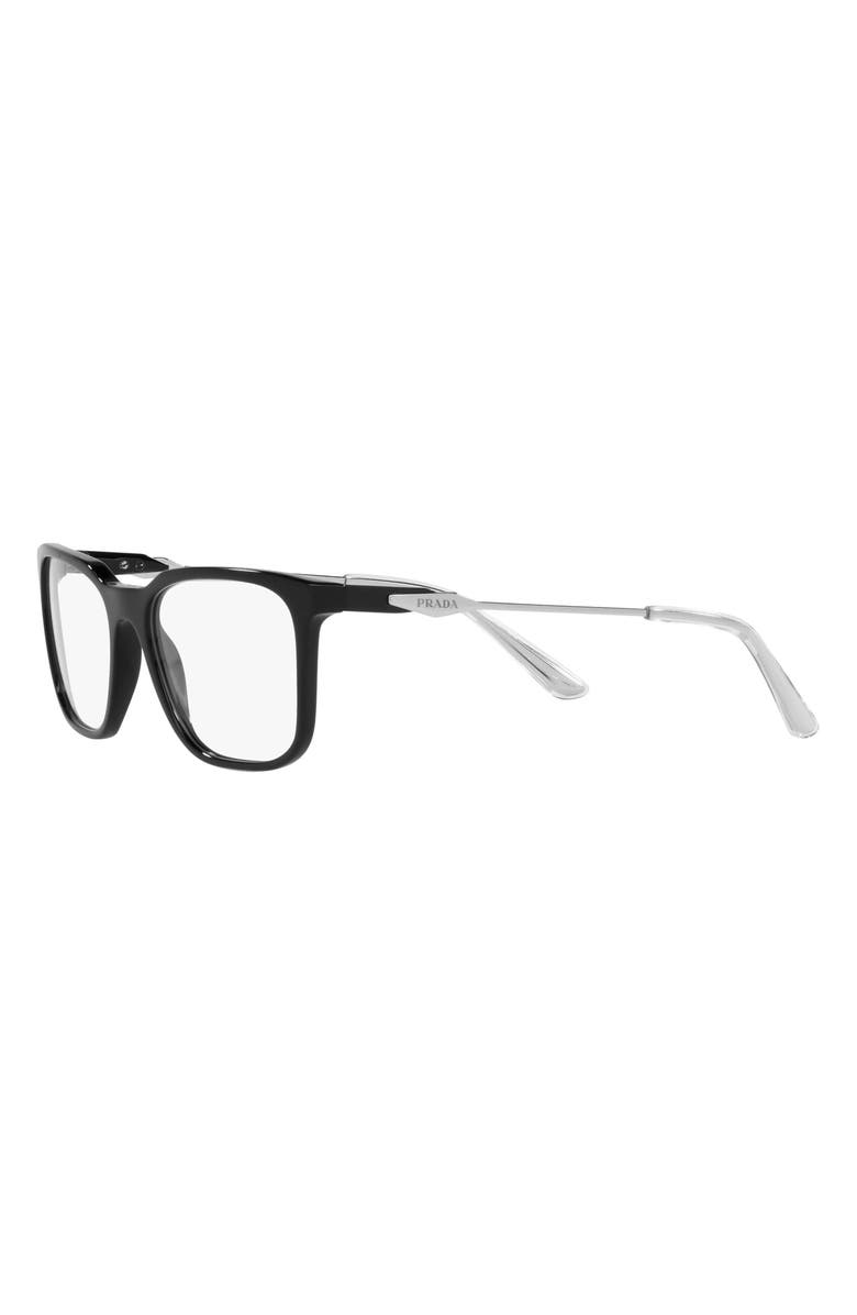 Prada 55mm Rectangular Optical Glasses, Alternate, color, 