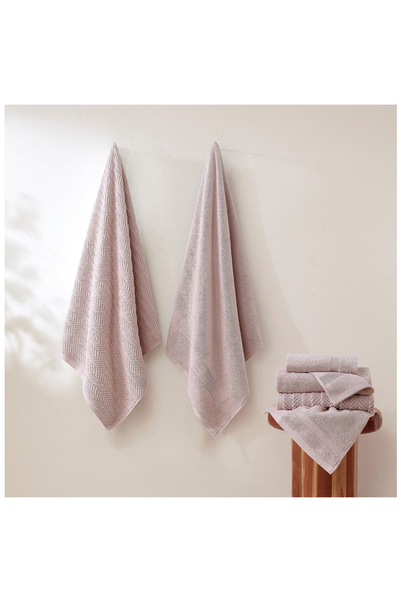 Otis 6-Piece Towel Set, Alternate, color, BLUSH PINK