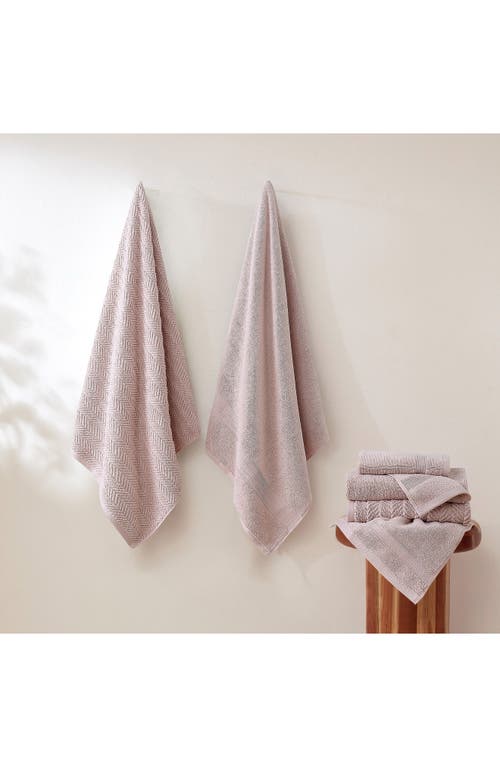 Modern Threads Zero Twist Otis Jacquard 6pc Towel Set In Pink