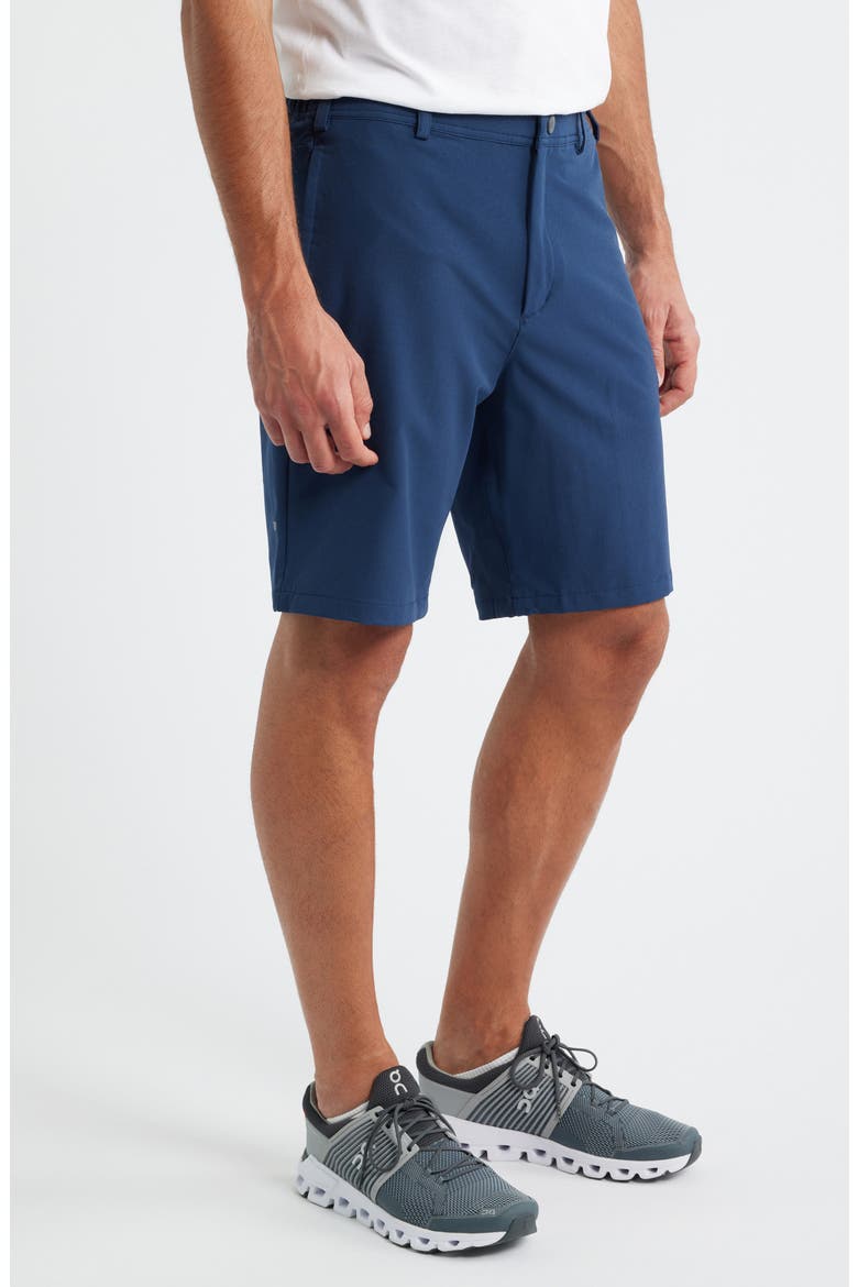 Radius Flex Water Resistant Flat Front Shorts, Alternate, color, TRUE NAVY