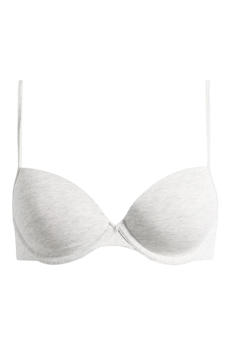 Everyday Stretch Cotton T-Shirt Bra, Alternate, color, LIGHT HEATHER GREY