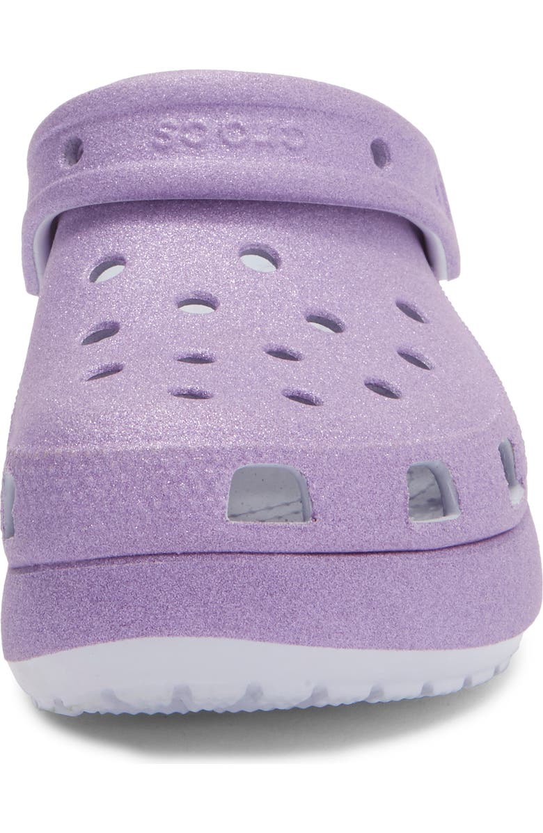 CROCS Platform Iridescent Glitter Clog, Alternate, color, Purple Moon