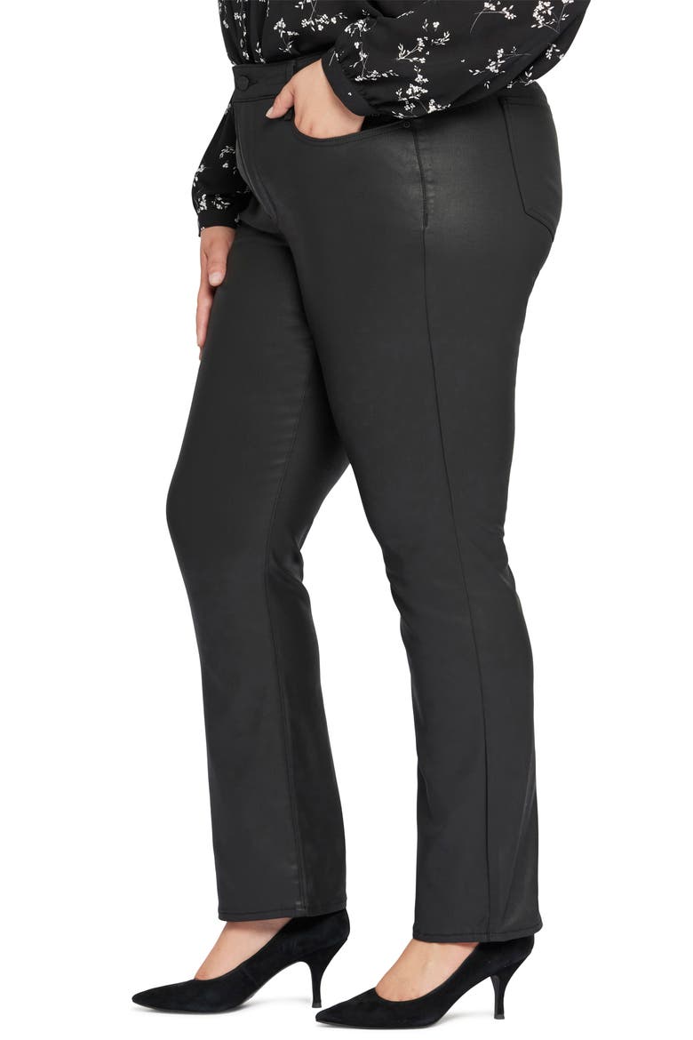 Marilyn Straight Leg Jeans, Alternate, color, BLACK COATED