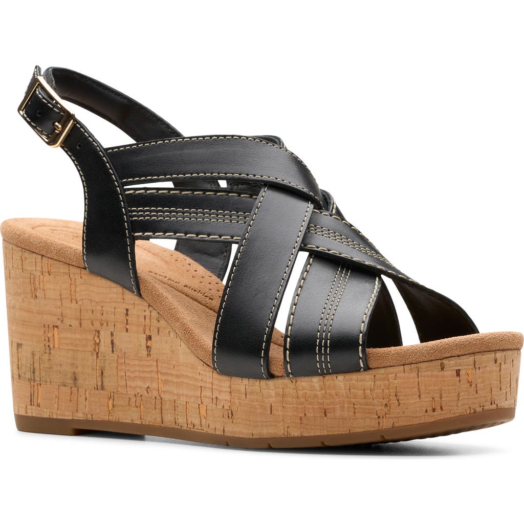 Clarksr Clarks(r) Savina Slingback Wedge Sandal In Black