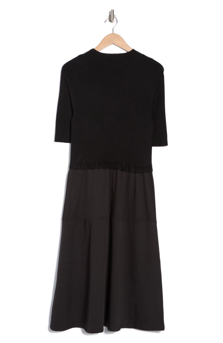 Ellen Tracy Twofer Short Sleeve Dress, Alternate, color, 