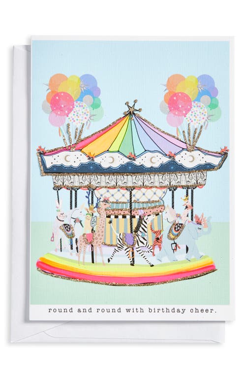 VERRIER HANDCRAFTED Birthday Cheer Greeting Card in Blue Rainbow  product