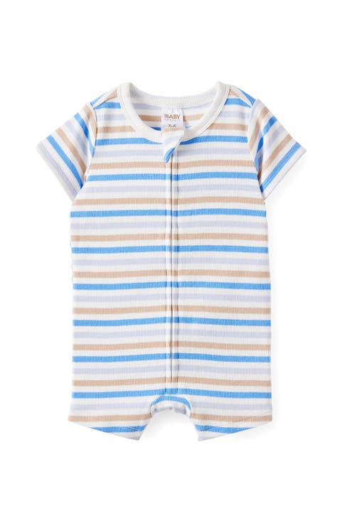 The Billie Short Sleeve Zip Romper