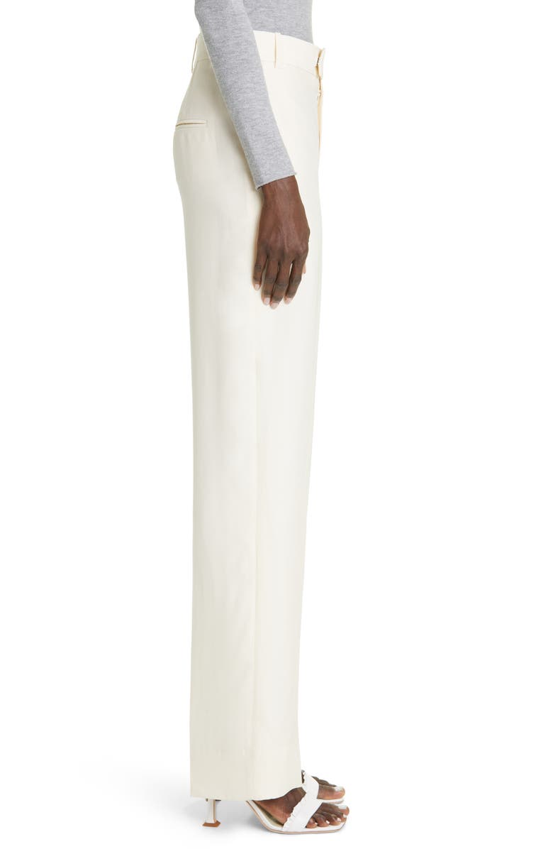 ST. JOHN High Waist Silk Blend Georgette Wide Leg Pants, Alternate, color,