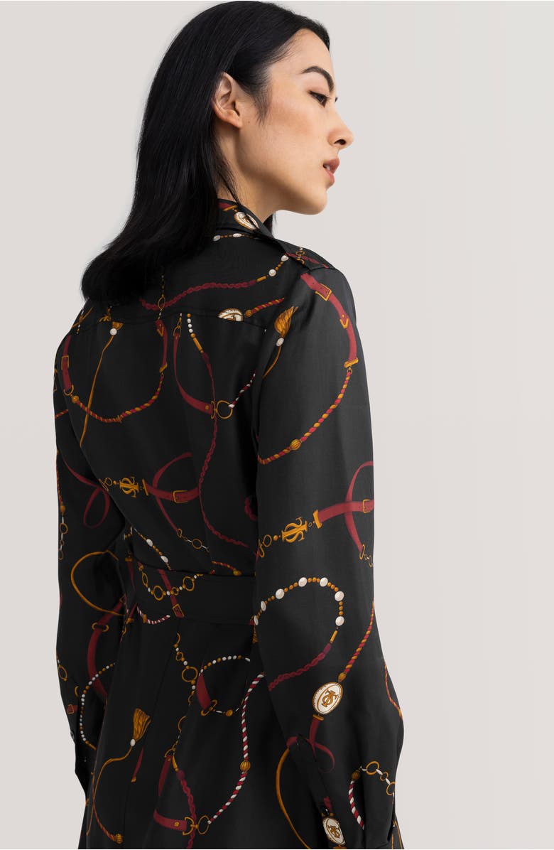 Lilysilk Louisville Print Silk Trench Dress, Alternate, color, 