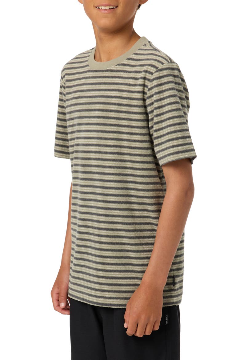 Kids' Frontiers Stripe Terry Cloth T-Shirt, Alternate, color, SEAGRASS