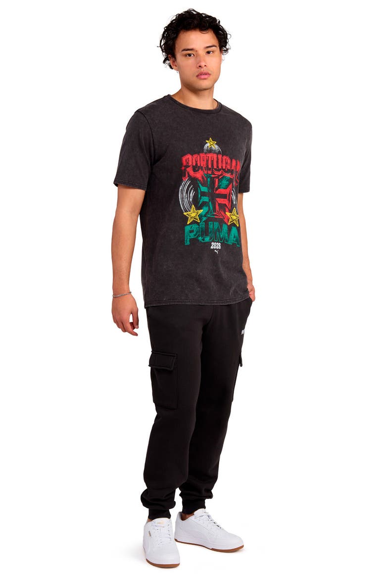Fanpack '90s Bespoke Portugal Cotton Graphic T-Shirt, Alternate, color, PUMA BLACK/ FOR ALL TIME RED