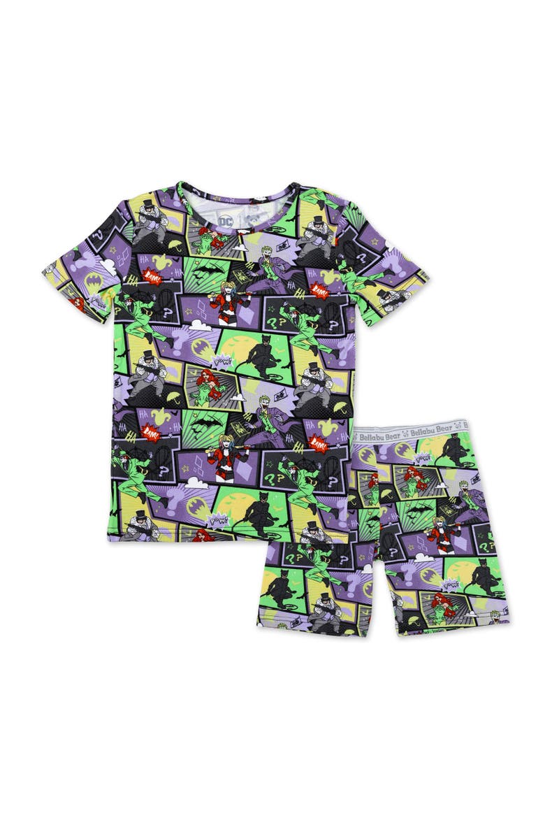 Batman Baddies Kids 2-Piece Short Sleeve & Shorts Pajama Set, Main, color, Batman Baddies