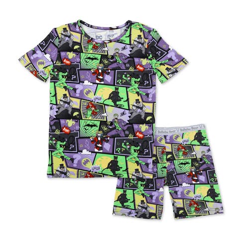 Batman Baddies Kids 2-Piece Short Sleeve & Shorts Pajama Set