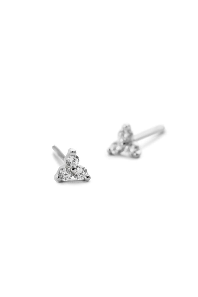 Small Stud Earring - Zara, Alternate, color, Silver