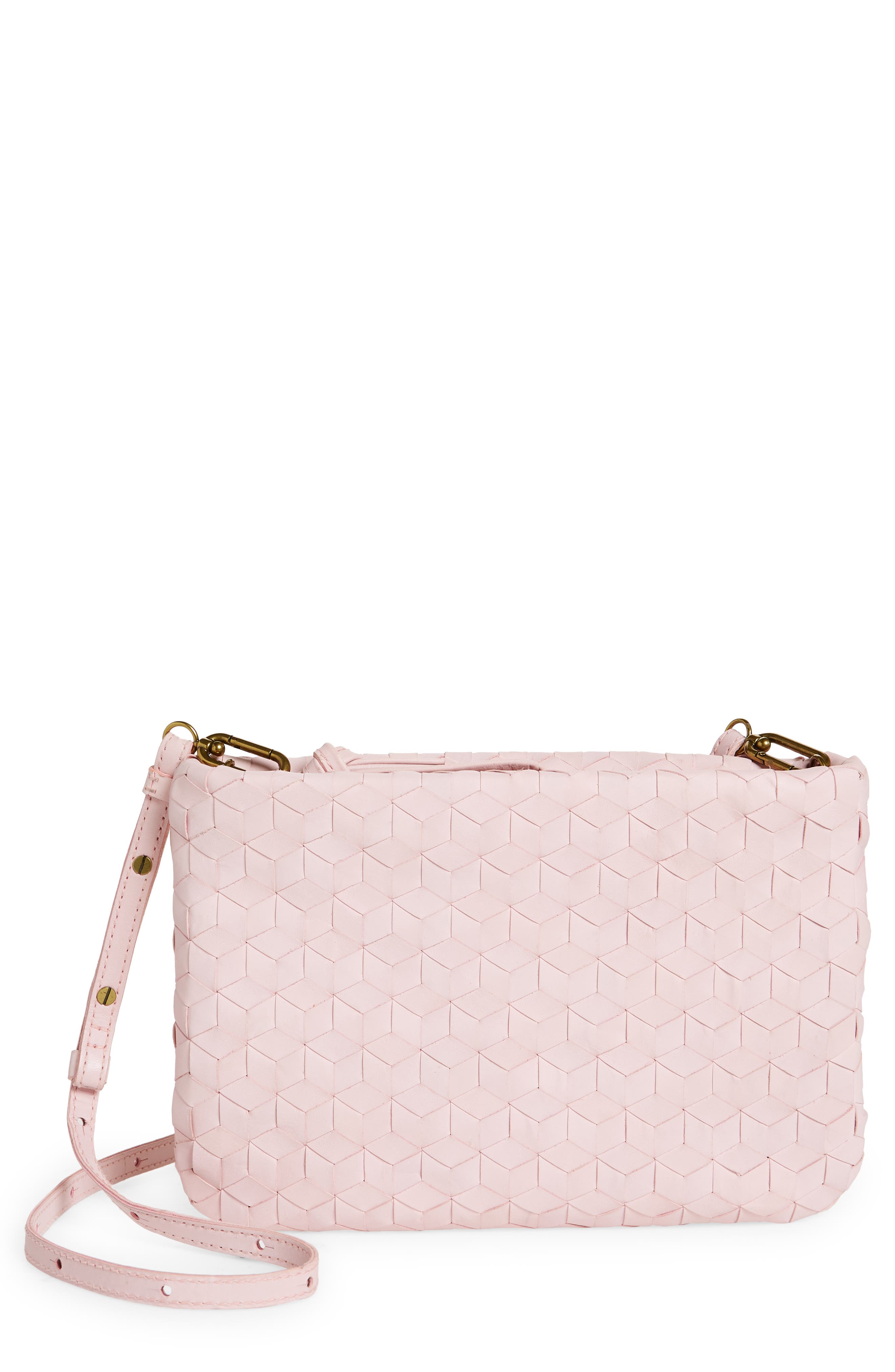 The Puff Woven Crossbody Bag, Main, color, SUBTLE BLOSSOM