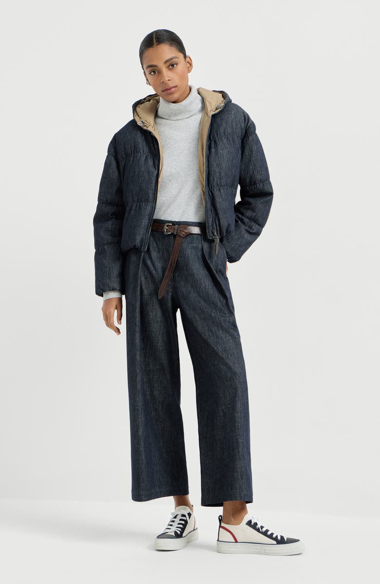 Brunello Cucinelli Cashmere English rib sweater, Alternate, color, Light Grey