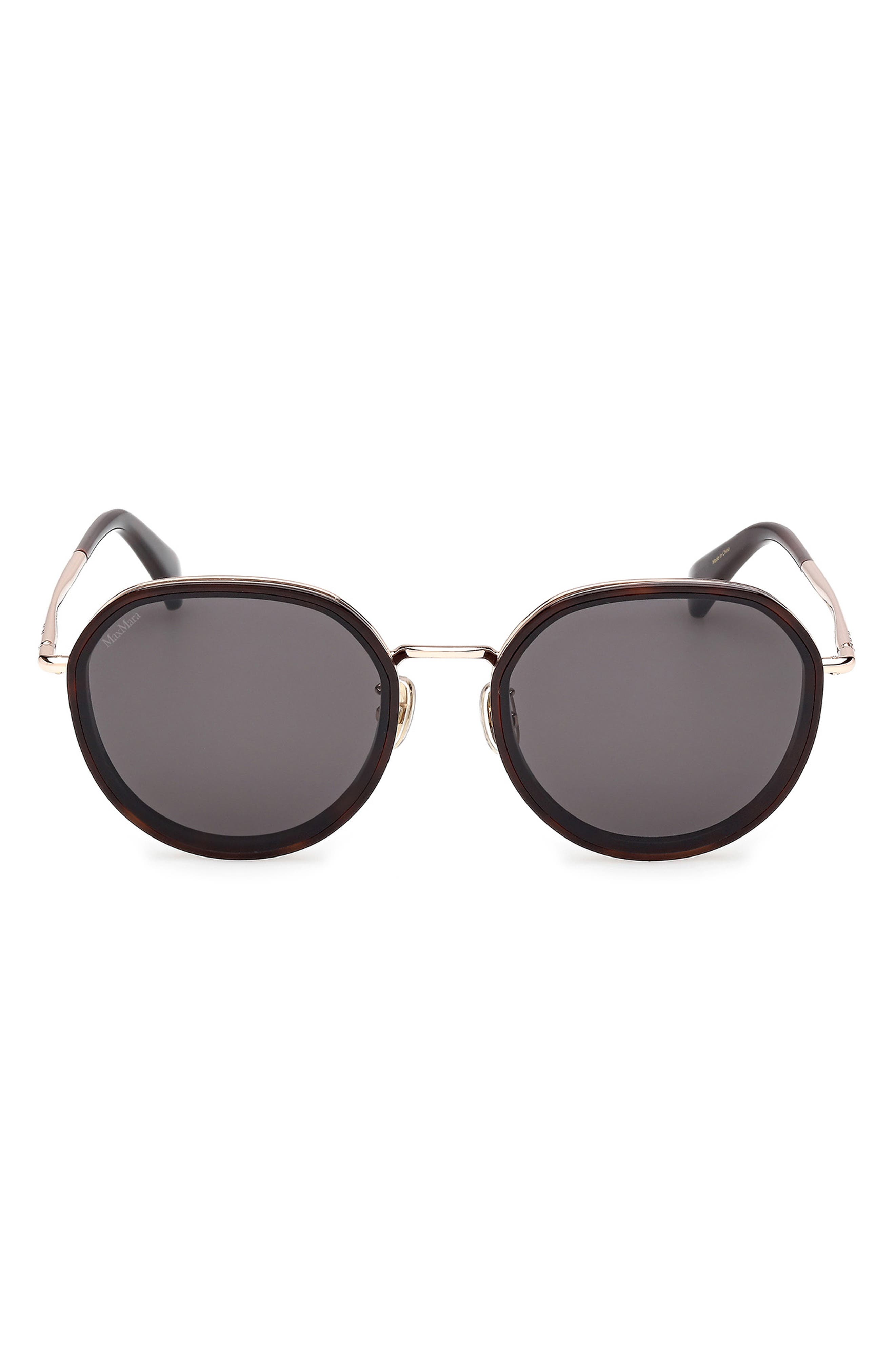 Max Mara 57mm Round Sunglasses
