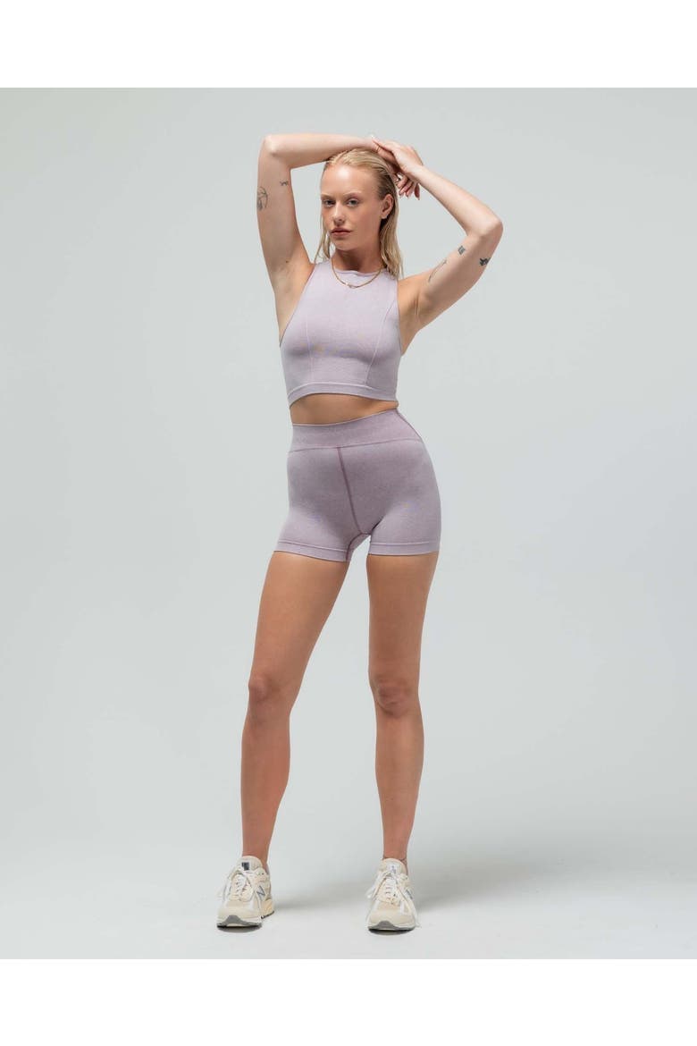 The Heather High-Waisted Short, Main, color, HEATHER MAUVE