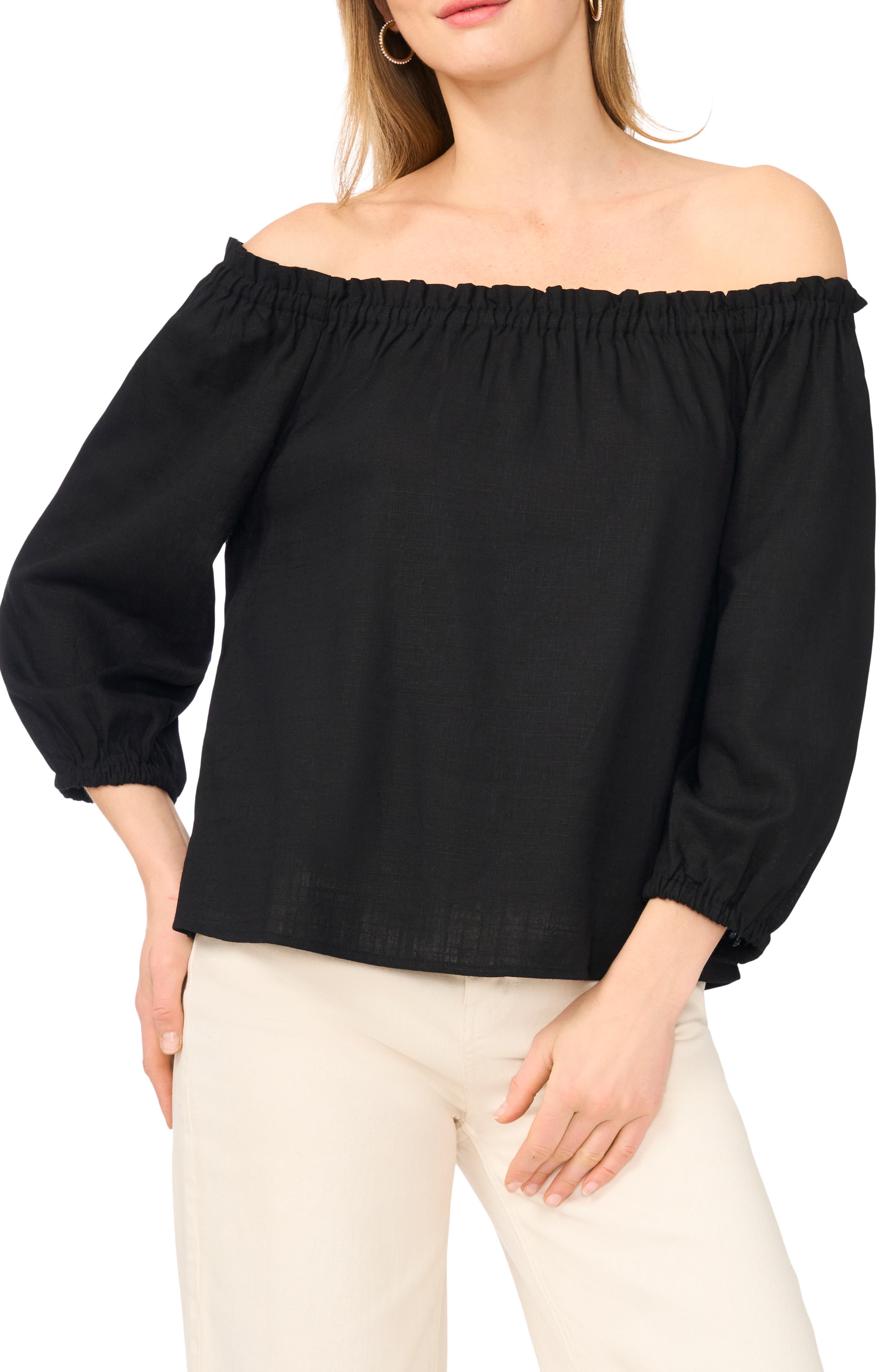 Vince Camuto Off the Shoulder Puff Sleeve Top