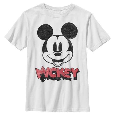 Boy's Mickey & Friends Mickey Mouse Retro Headshot  Graphic T-Shirt