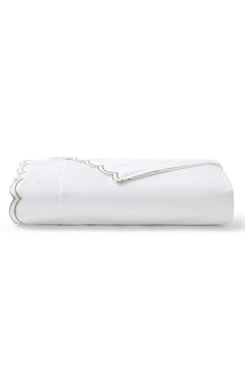 Christy Scallop Edge Luxury Cotton Sateen Flat Sheets