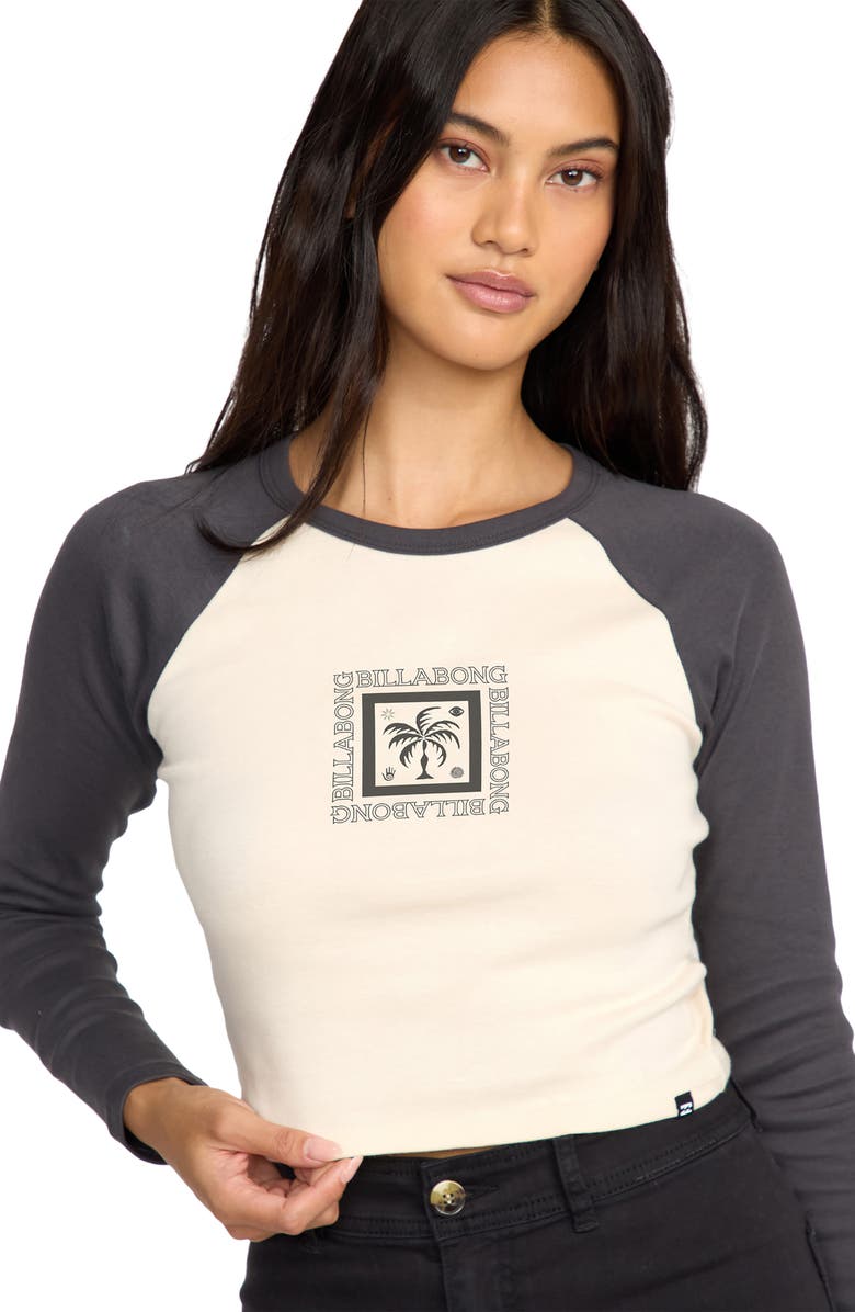 Billabong Fierce Paradise Long Sleeve Cotton Graphic T-Shirt, Alternate, color, Blasted Blue