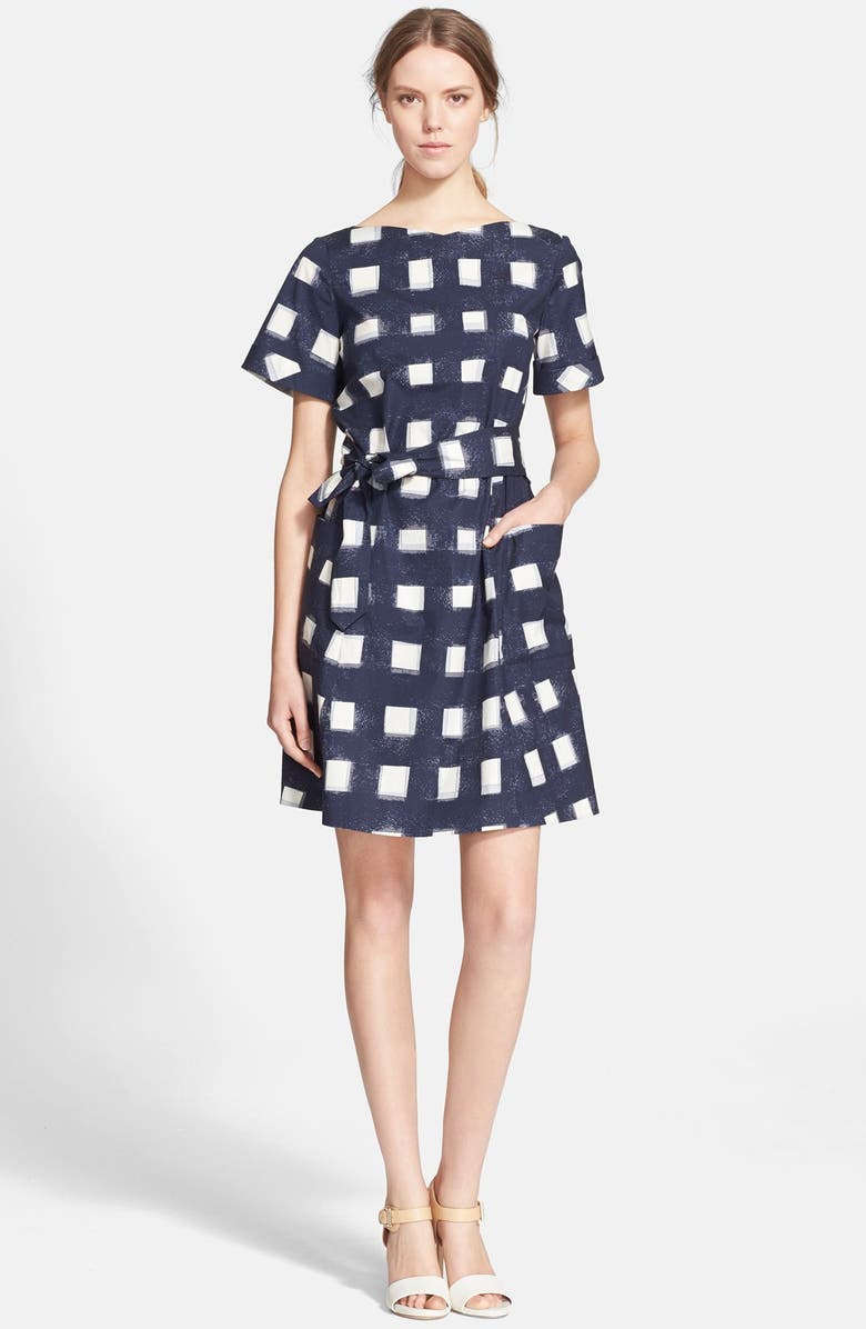 Tory Burch Print Poplin Shirtdress, Main, color, 
