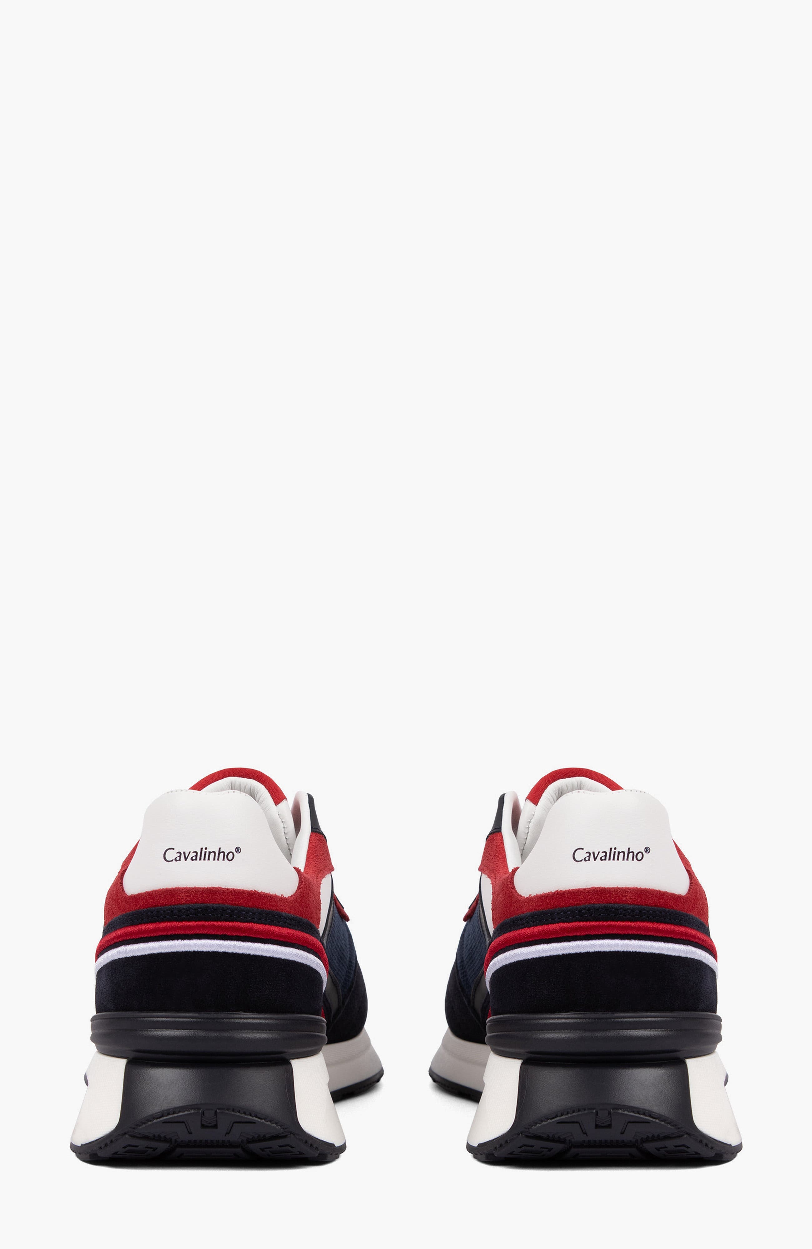 Courtesy Leather Sneakers, Alternate, color, Navy / White / Red